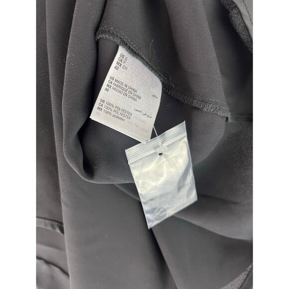 And Now This Button Down Black Satin Long Sleeve Top NWT - Picture 8 of 8